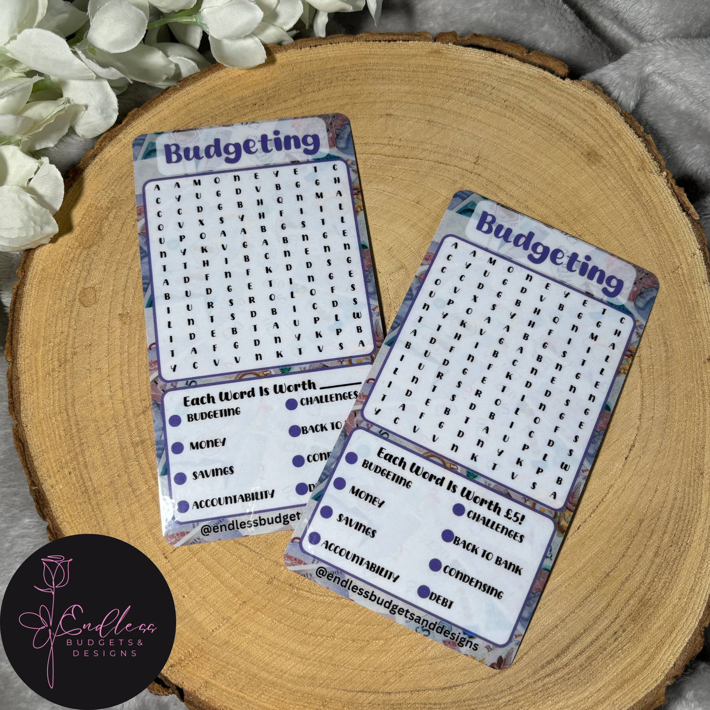 Budgeting Wordsearch Savings Challenge